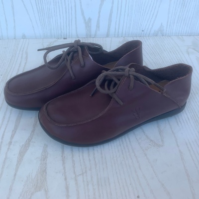 春秋软皮舒适系带中老年妈妈鞋