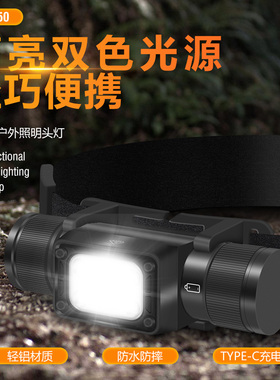 BORUIT HP350专业户外头灯led强光可充电超亮维修头戴式轻便头灯