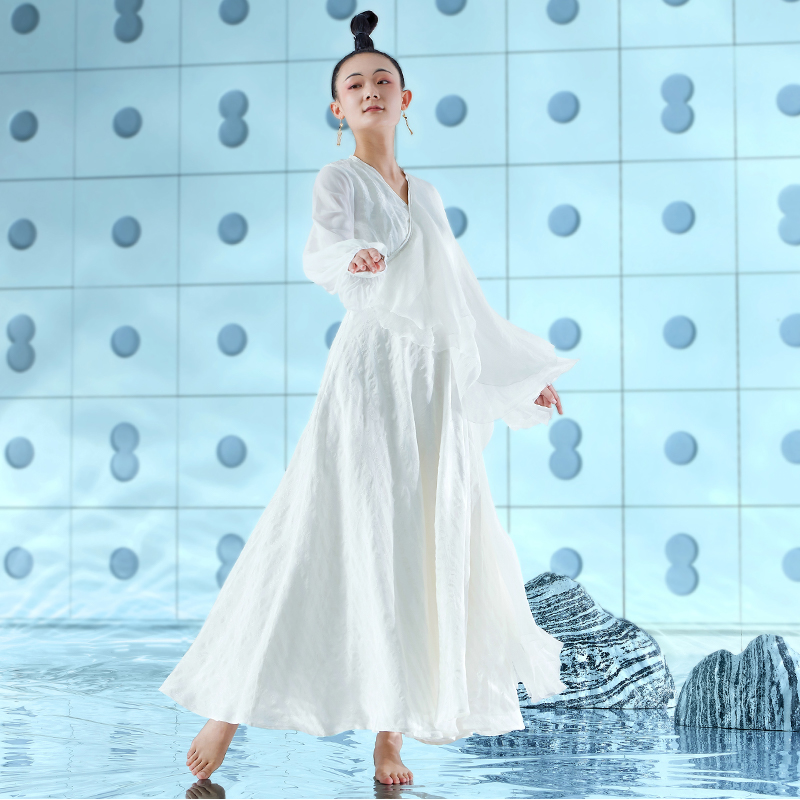 仙女裙大摆轻奢提花披肩式