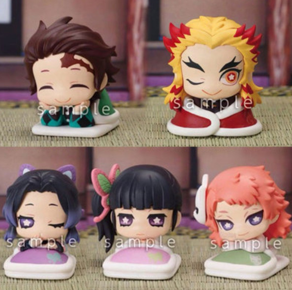 鬼灭之刃 炭治郎 祢豆子 我妻善逸香奈乎睡眠 Q版公仔盒蛋扭蛋