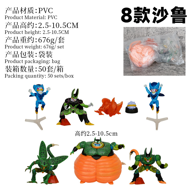 七龙珠HG沙鲁的一生 HG全形态沙鲁 机箱车载潮玩场景手办模型