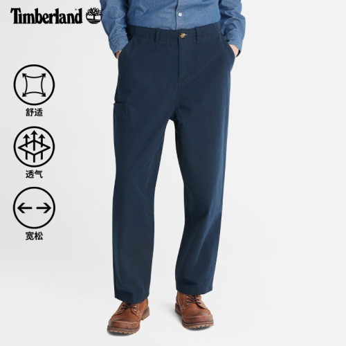 Timberland添柏岚男裤户外纯棉宽松舒适透气休闲工装长裤A5XE5