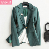 新品 小西装 女短外套条纹修身 2025秋装 显瘦小众西服小个子上衣长袖