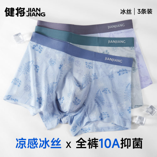 健将冰丝男士内裤10A抗菌无痕