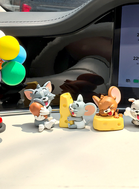 猫和老鼠盲盒手办 奶酪芝士汤姆猫与杰瑞 蛋糕装饰公仔车载摆件