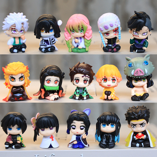 鬼灭之刃Q版手办动漫炭治郎炎柱祢豆子甘露寺潮玩收藏车载摆件