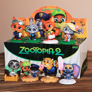 电影疯狂动物城2手办盲盒兔子警官朱迪狐尼克公仔摆件儿童礼物