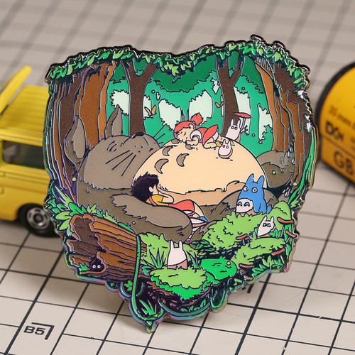 巴西艺术家BM联名胸针 幽公主波妞徽章哈动城堡别针 金属彩度饰品