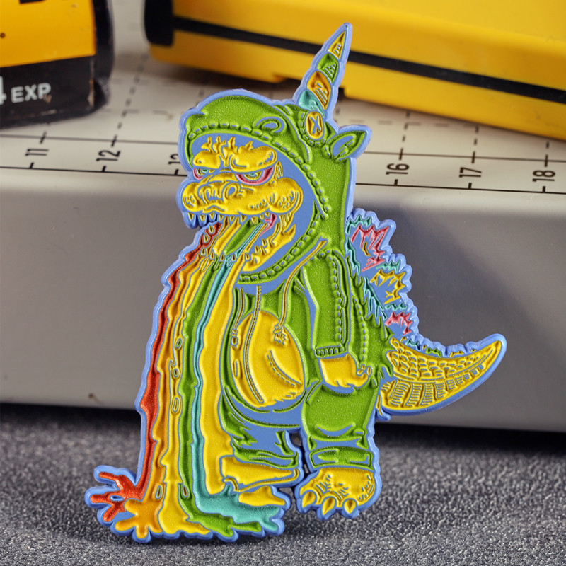 潮设会自制 哥斯拉徽章 哥吉拉胸针   金刚大战gojira怪兽别针