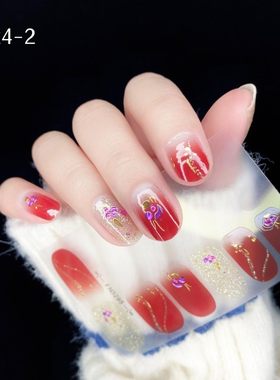 名仕美甲贴纸防水指甲贴纸全贴持久3D立体指甲贴浮雕贴纸全贴