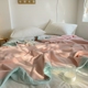 现代简约纯色复古牛奶绒毛毯珊瑚绒单人午睡盖毯被子空调毯子床单