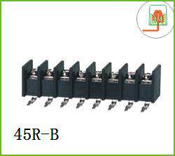 环保铜JFF45R-9.5MM栅栏式接线座90度弯针电源连接器KF45R DG45R