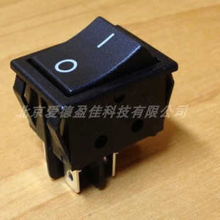 HONGJU 船型开关R C5N 4脚黑色翘板开关 210 台湾进口宏聚