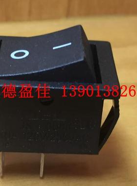 电源开关JEC翘板开关双路黑色两档交流大船型开关JS-608R-B