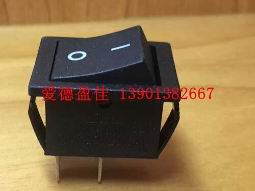电源开关JEC翘板开关双路黑色两档交流大船型开关JS-608R-B
