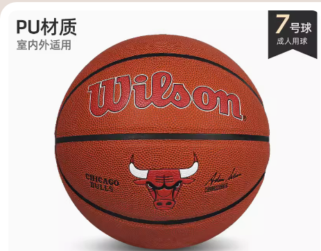威尔胜Wilson篮球凯尔特人快船勇士热火公牛队徽 室内外7号 3100