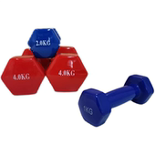 哑铃男士 健身家用器材儿童防锈纯铁4kg5kg一对公斤六角撸铁小哑铃