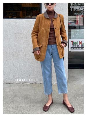 美拉德外套羊反绒麂皮复古