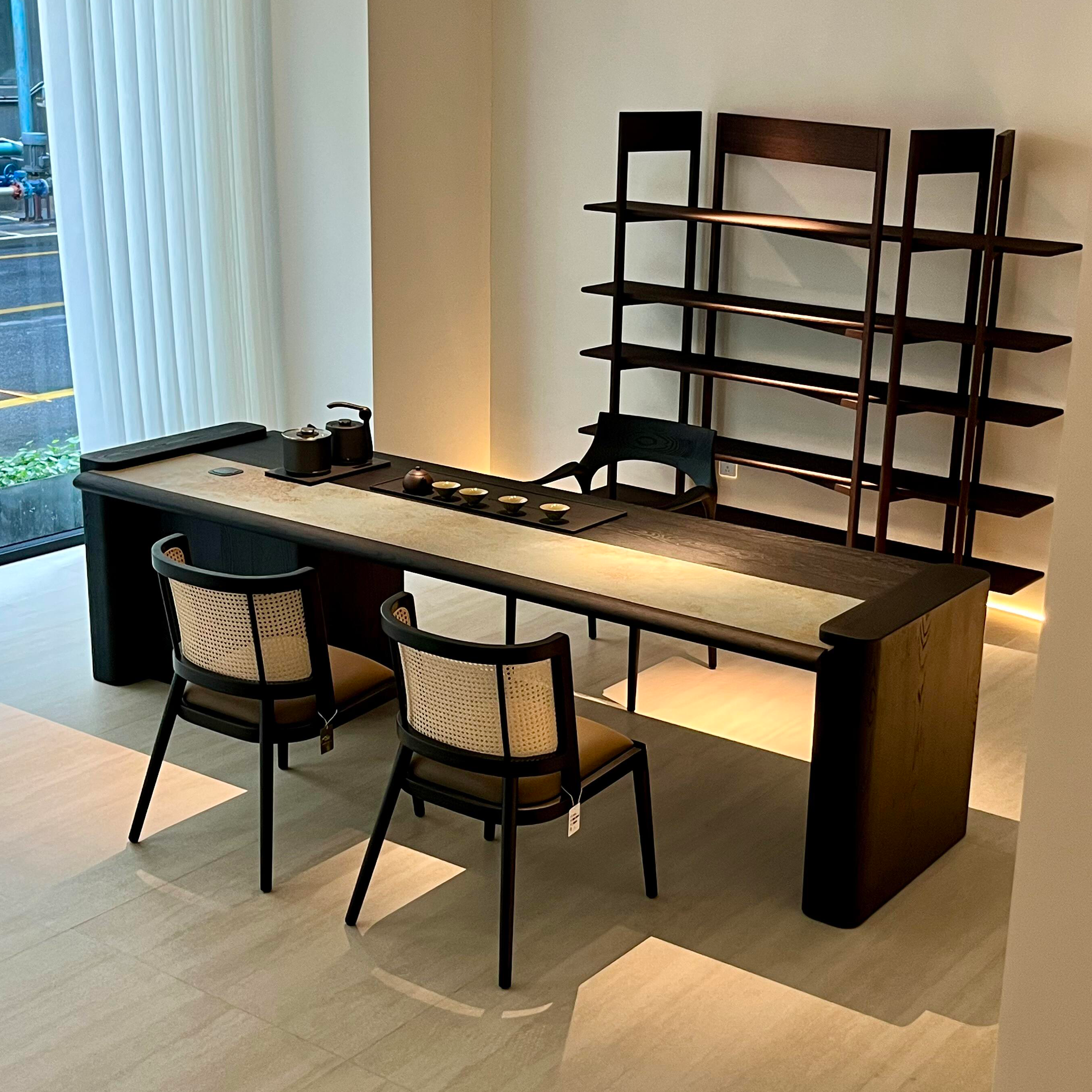 新中式2026新款实木茶桌轻奢简约茶空间办公室客厅大平层高级茶台