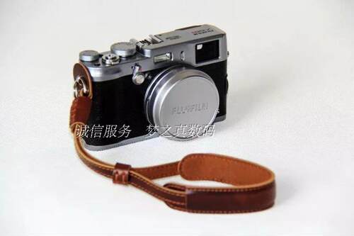 真皮相机手带适合微单a6300a7富士XA3 X100手腕带80d7000单反手绳