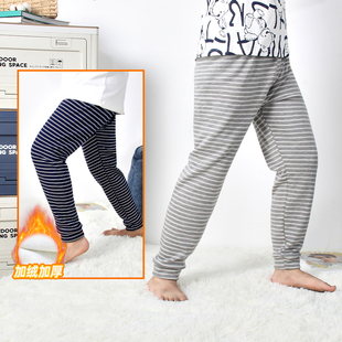 男童保暖加厚秋裤男童绒裤中大童加肥线裤青少年加绒秋冬打底裤