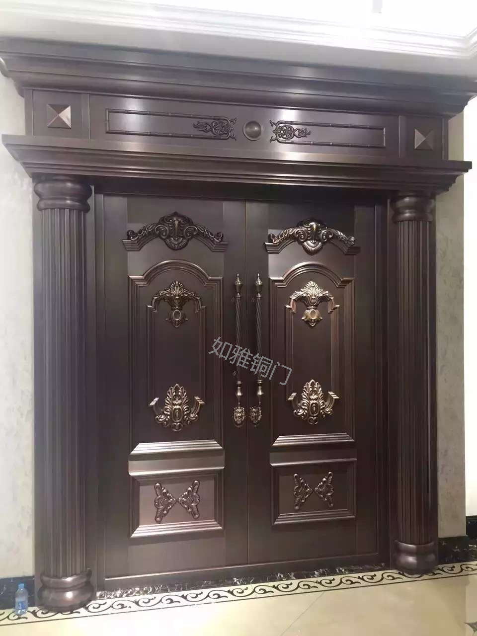 铜门别墅大门防盗铜门入户双开门进户门