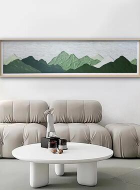 现代客厅设计艺术壁画 木质边框卧室床头装饰画山40150