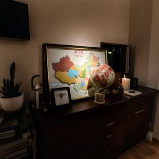 立体装饰画办公室挂画省份地图书房卧室客厅沙发挂图002
