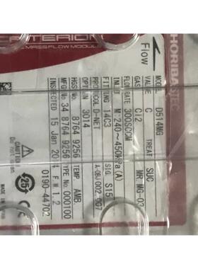 全新AMAT 0190-44702 日本HORIBA MFC质量流量计D514MG 300 SCCM