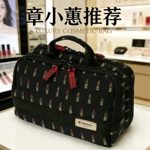 日本ARTISAN&ARTIST刺绣口红化妆包手提大容量双层补妆收纳章小蕙