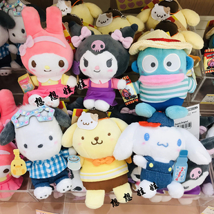 现货日本三丽鸥昭和记忆和式点心铺 零食商店公仔毛绒挂件饰包挂