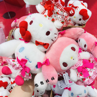 日本三丽鸥kitty玉桂狗库洛米melody草莓限定公仔包挂挂件饰品链