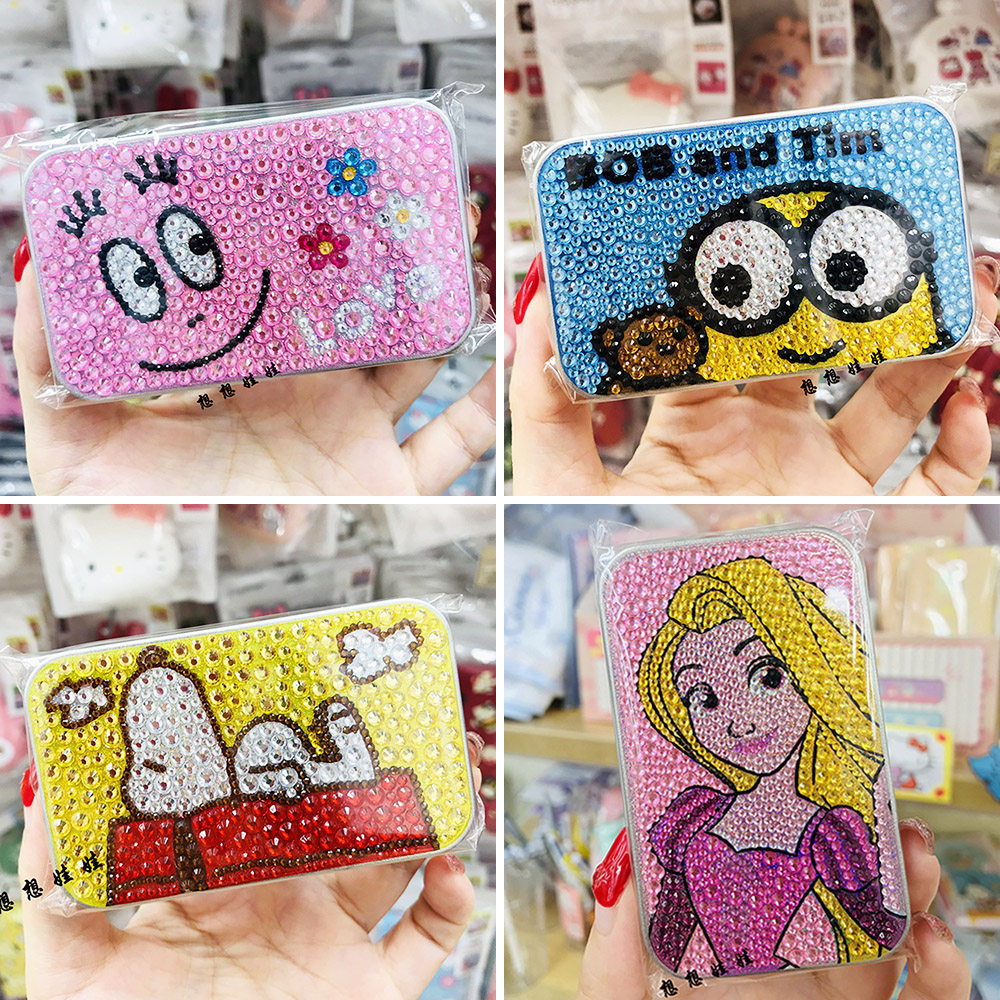 日本迪士尼巴巴爸爸史努比小黄人亮钻带钻水钻糖盒棉签牙线收纳盒,节庆用品/礼品,糖盒/糖盒配件,淘宝优惠券,粉丝福利购,淘宝优惠卷