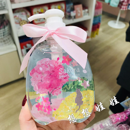 日本charley猫咪樱花水蜜桃香氛保湿滋润深层清洁洗手液250ml