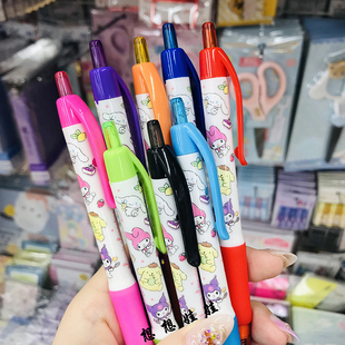 现货日本三丽鸥限定sakamoto水果香味笔按动彩色圆珠笔原子笔0.5