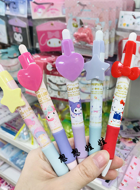 现货日本三丽鸥kitty玉桂狗库洛米melody圆珠笔原子笔黑色0.5mm