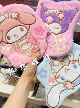 日本三丽鸥美乐蒂玉桂狗库洛米甜品店公仔悬挂柔软速干擦手巾毛巾