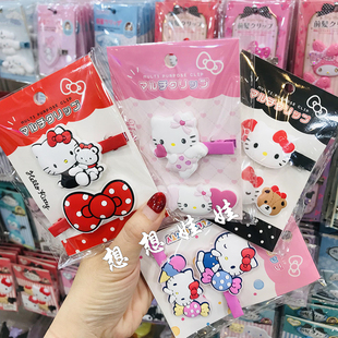 现日本三丽鸥hello kitty平成爱心天使刘海夹发夹侧边夹发卡夹子