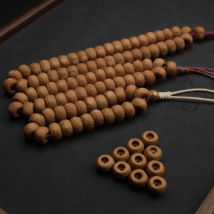 尼泊尔凤眼菩提甜甜圈纯手精工高密同树手串单圈手持长条