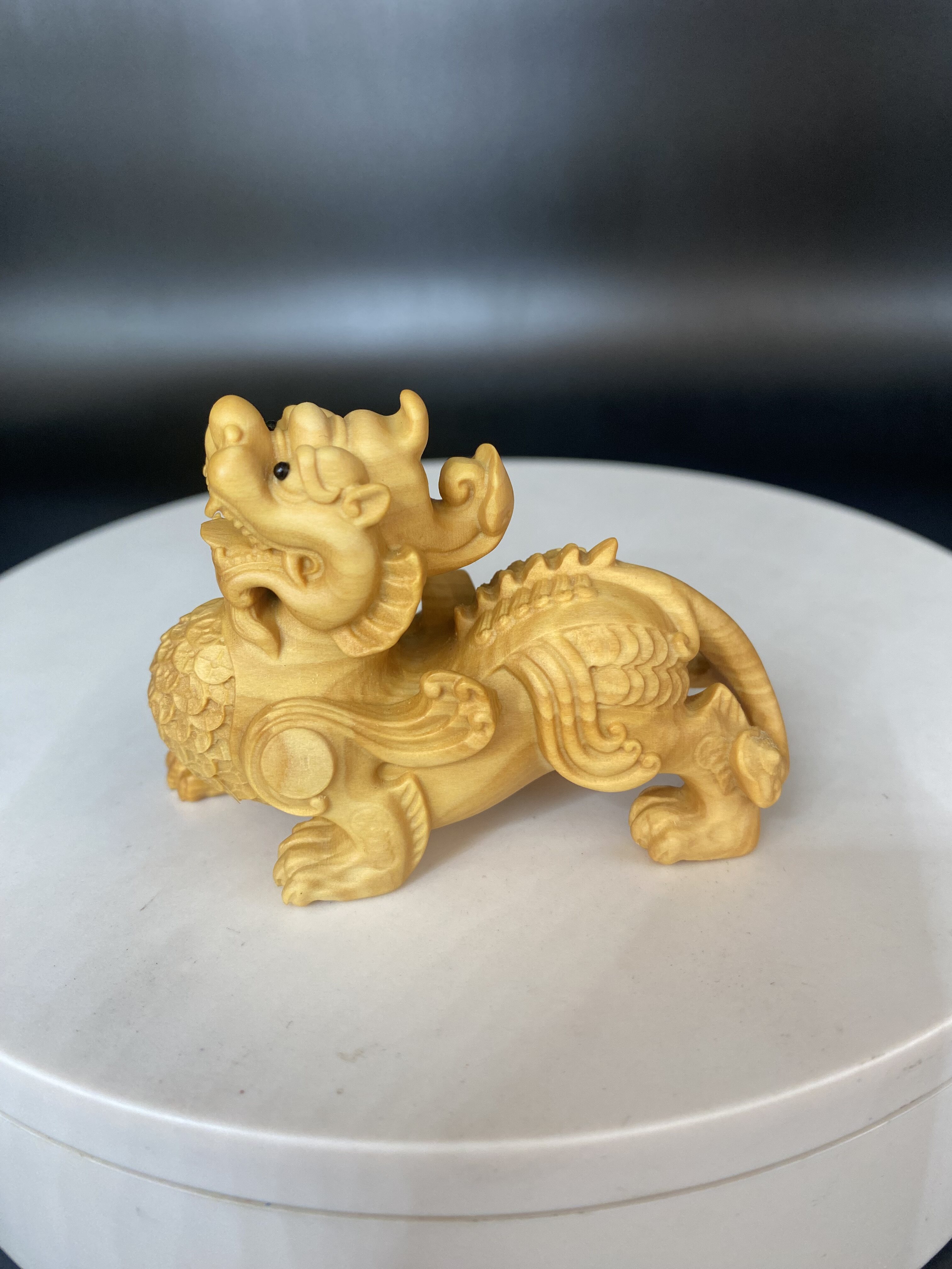 黄杨木貔貅招财摆件男士聚财转运盘玩貔恘手把件文玩把件木雕貔犰