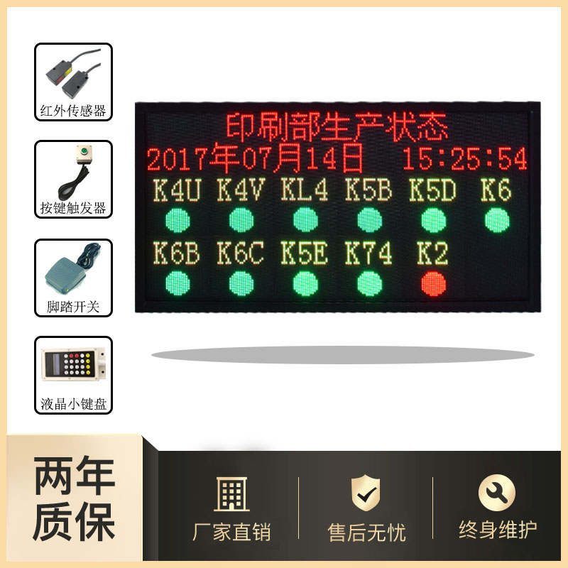 安灯系统电子看板无线控制显示屏