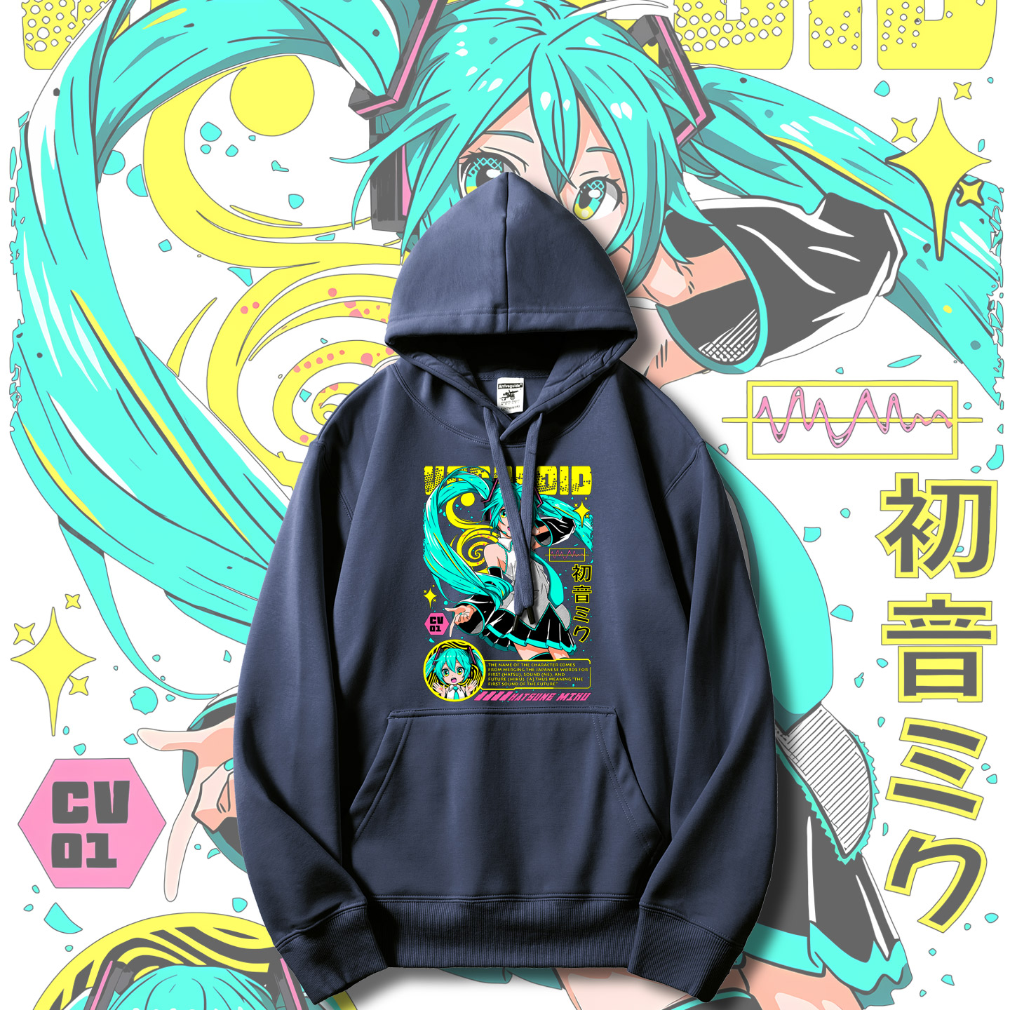 动漫联名卫衣男初音未来miku周边图片