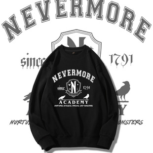 星期三卫衣Wednesday秋季外套美剧 亚当斯一家衣服Nevermore学院