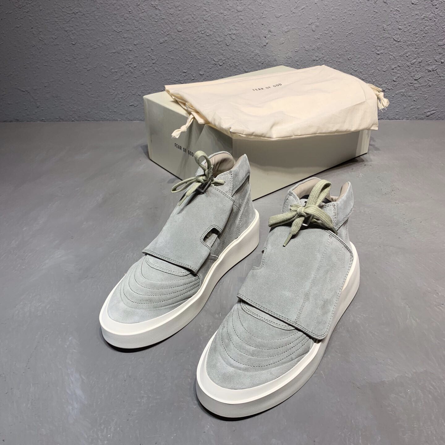 fear of god 第六季skate mid suede sneaker魔术贴fog高帮板鞋男