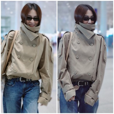 新款徐璐同款短款风衣外