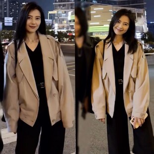 高圆圆同款黑裤子春秋冬直筒微阔腿裤休闲女裤裤子女2026时尚新款
