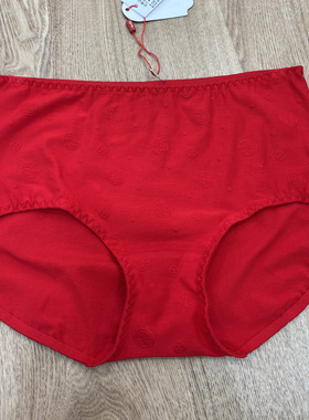 新一系YL65508新1系女大红喜庆新年本命年提花福字高腰内裤