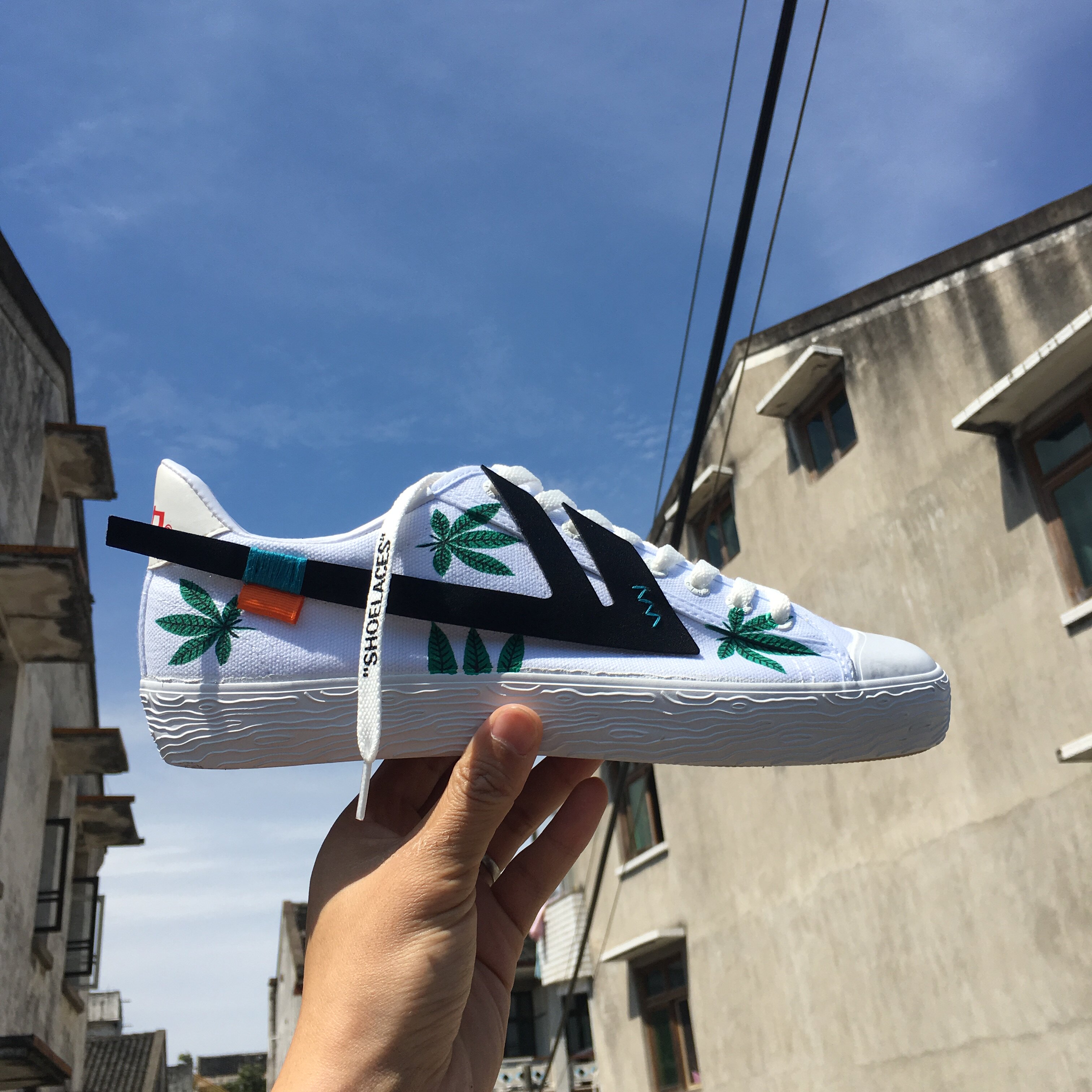 【油麻叶系】回天之力回力联名off定制white限量款ow手绘鞋diy|msdalam kategori Kasut lelaki popular, kasut kanvas - dari Buy2taobao.com untuk memberikan perkhidmatan ejen Taobao profesional membeli