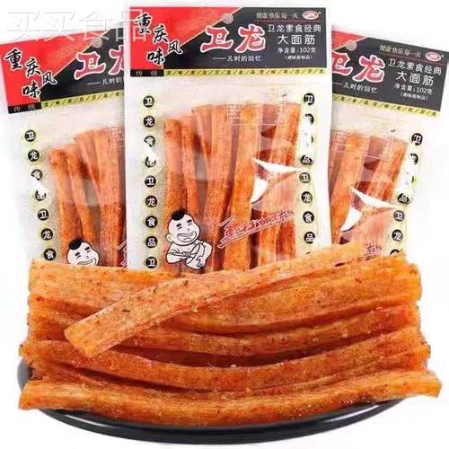 卫龙辣条大面筋102g经典透明