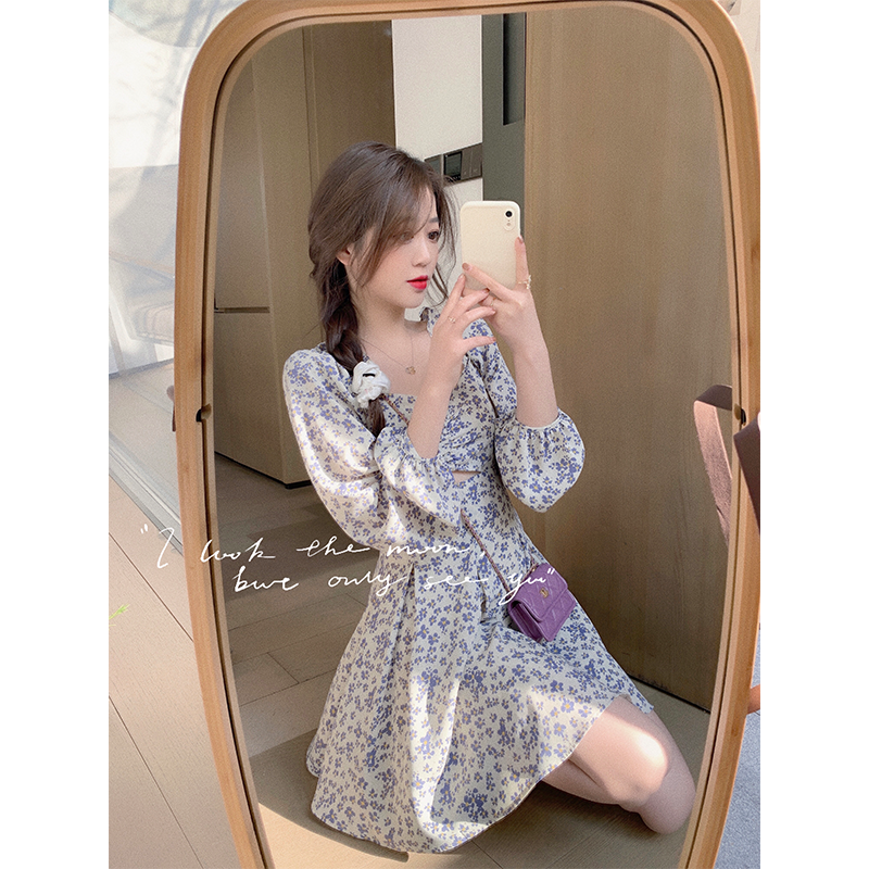 Young girl's feelings are always spring Lavender Floral Dress